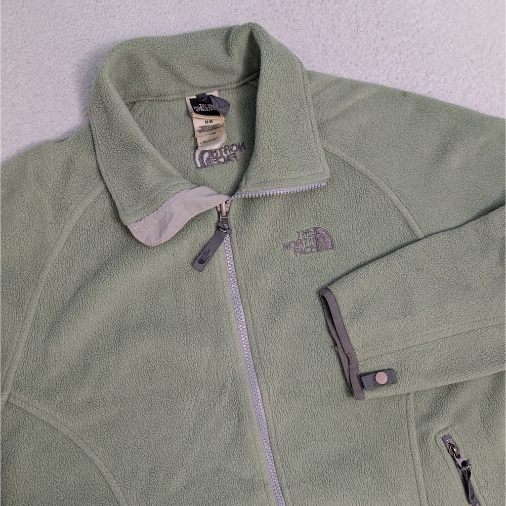 Vintage THE NORTH FACE Womens Retro‎ Fleece Jacket Full Zip Green